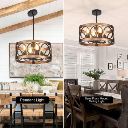 Black Ceiling Light Fixture - Image 2