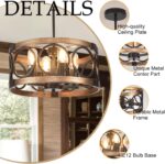 Black Ceiling Light Fixture - Image 5