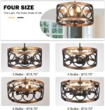 Black Ceiling Light Fixture - Image 8