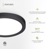 Black Flush Mount Ceiling Light - Image 3