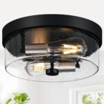 Black Flush Mount Light Fixture - Image 14