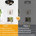 Black Flush Mount Light Fixture - Image 3