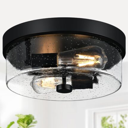 Black Flush Mount Light Fixture