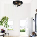 Black Flush Mount Light Fixture - Image 7