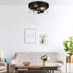 Black Flush Mount Light Fixture - Image 8
