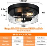 Black Flush Mount Light Fixture - Image 9