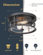 Matte Black Ceiling Light - Image 5