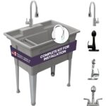 Durable Black Utility Sink - Hình 8