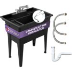 Durable Black Utility Sink - Hình 6