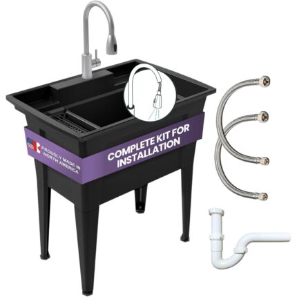 Durable Black Utility Sink