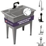 Durable Black Utility Sink - Hình 9