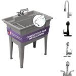 Durable Black Utility Sink - Hình 10