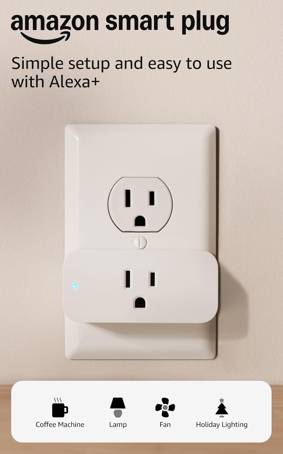 Plug-in Outlet Timer Amazon Smart Plug with Alexa