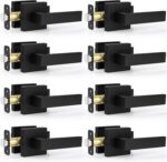 Matte Black Square Privacy Door Levers - Hình 13
