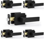 Matte Black Square Privacy Door Levers