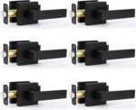 Matte Black Square Privacy Door Levers - Hình 16