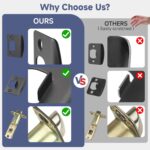 Matte Black Square Privacy Door Levers - Hình 2