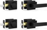 Matte Black Square Privacy Door Levers - Hình 20