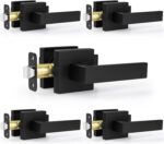 Matte Black Square Privacy Door Levers - Hình 21