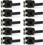 Matte Black Square Privacy Door Levers - Hình 24