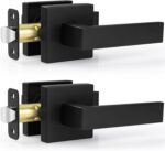 Matte Black Square Privacy Door Levers - Hình 29