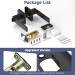 Matte Black Square Privacy Door Levers - Hình 8