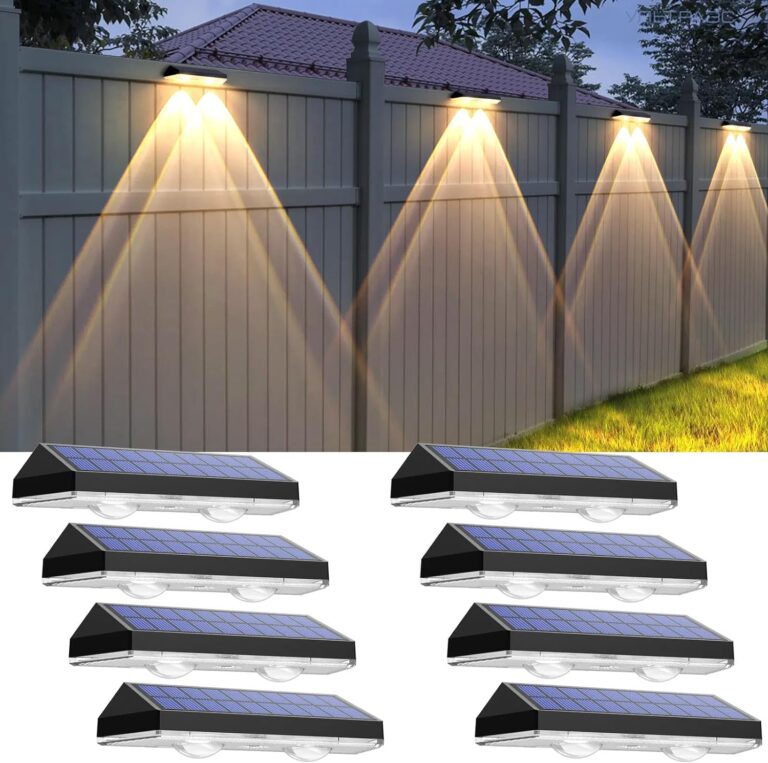 Outdoor Solar Fence Lights - IP65 Waterproof Wall Mount Deck Lighting