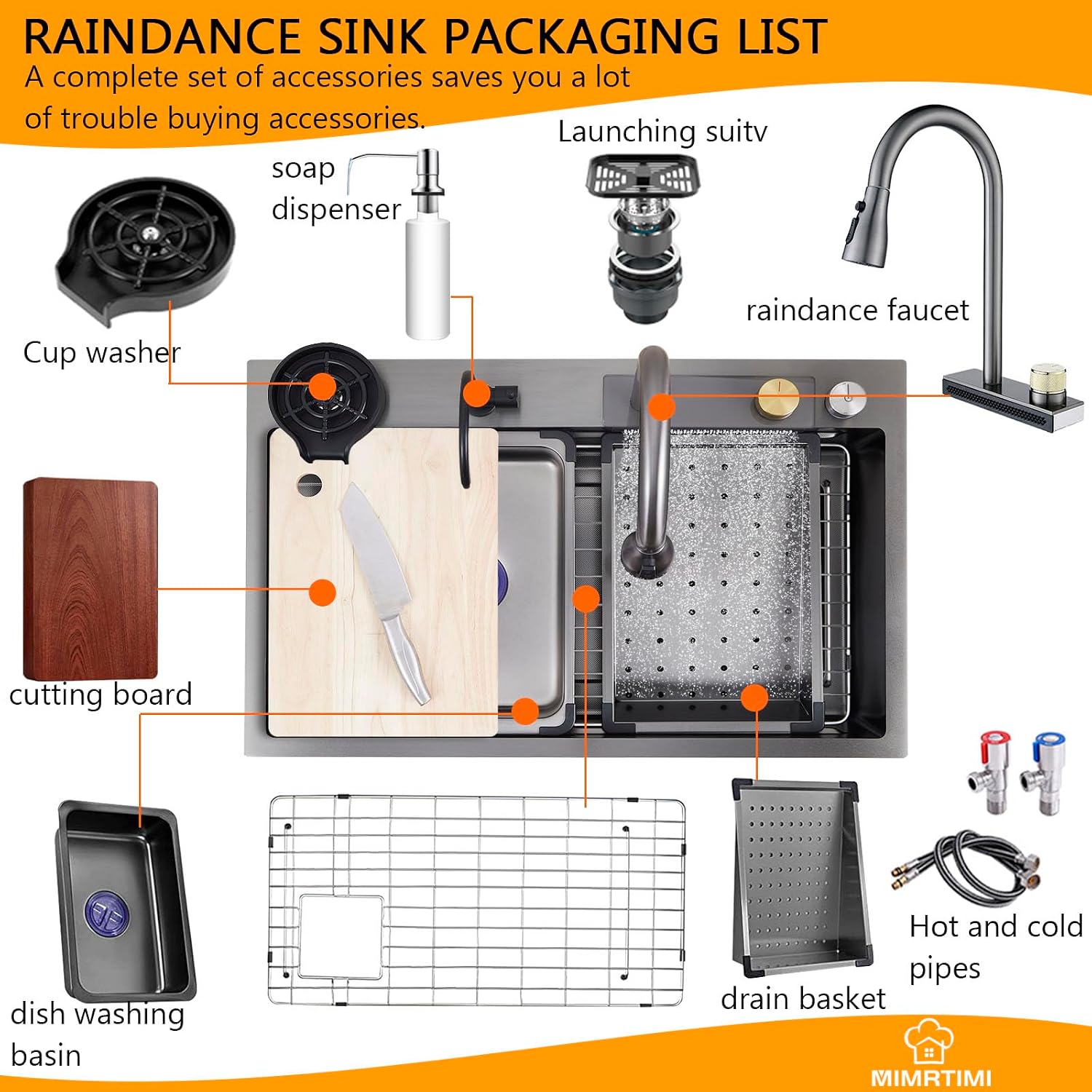 FEIYU Waterfall Workstation Sink - Hình 2